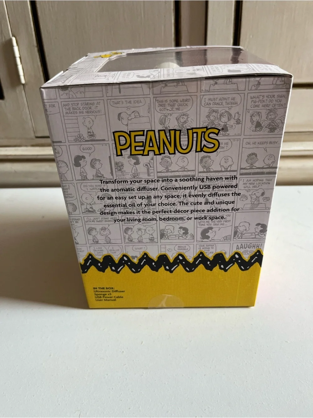 New Peanuts ultrasonic diffuser featuring Snoopy on his iconic red doghouse